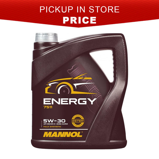 MANNOL ENERGY (MN7511-5) 5W-30 *ACEA A3/B4* FULLY SYNTHETIC * 5 LITRE * CAR ENGINE OILS | PICKUP