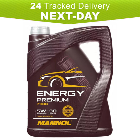 MANNOL ENERGY PREMIUM (MN7908-5) 5W-30 *ACEA C3 * FULLY SYNTHETIC * 5 LITRE * CAR ENGINE OILS | DELIVERY