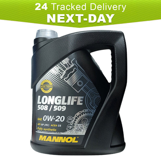 MANNOL LONGLIFE 508 / 509 (MN7722-5) 0W-20 *ACEA C5 * FULLY SYNTHETIC * 5 LITRE * CAR ENGINE OILS | DELIVERY
