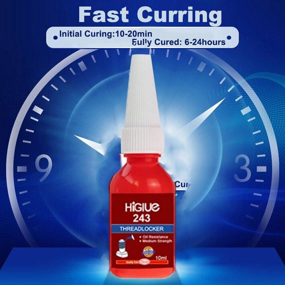243 MEDIUM STRENGTH ( 10ML ) BLUE THREAD LOCKING ADHESIVE NUT BOLT SCREW GLUE