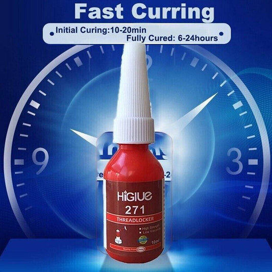 271 HIGH STRENGTH ( 10ML) RED THREAD LOCKING ADHESIVE NUT BOLT SCREW GLUE