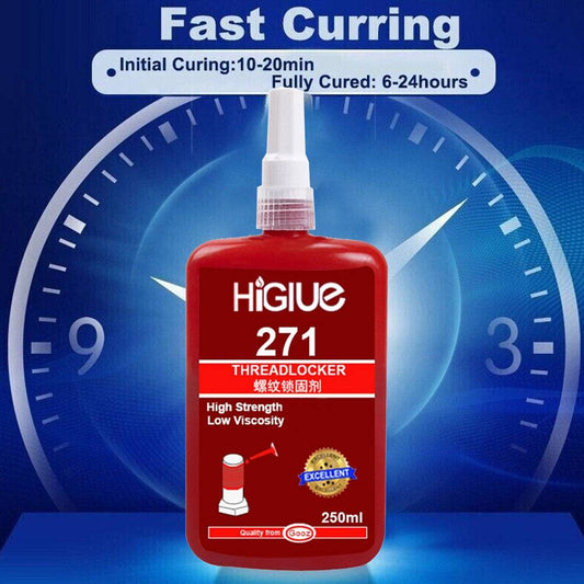 271 HIGH STRENGTH ( 250ML) RED THREAD LOCKING ADHESIVE NUT BOLT SCREW GLUE