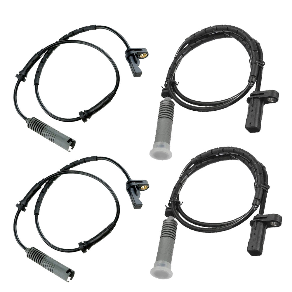 ABS SPEED SENSOR FOR BMW 1 3 Series E90 E91 E92 E93 E81 E82 E87 E88 FRONT & REAR 34526762465  34526762466 4 PCS