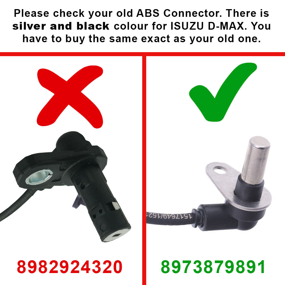 ABS SPEED SENSOR FOR HOLDEN ISUZU D-MAX RODEO 2.5 3.0 (2003-ON) FRONT RIGHT 8973879891