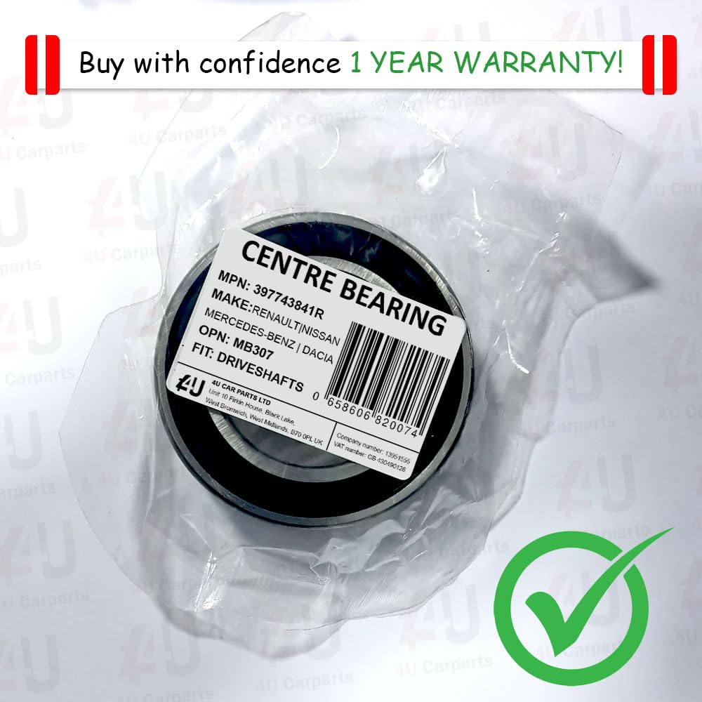 INTERMEDIATE CENTRE BEARING FOR NISSAN QASHQAI 2007-ON RENAULT MASTER TRAFIC 2010-ON FRONT LEFT & RIGHT 397743841R 2Pcs