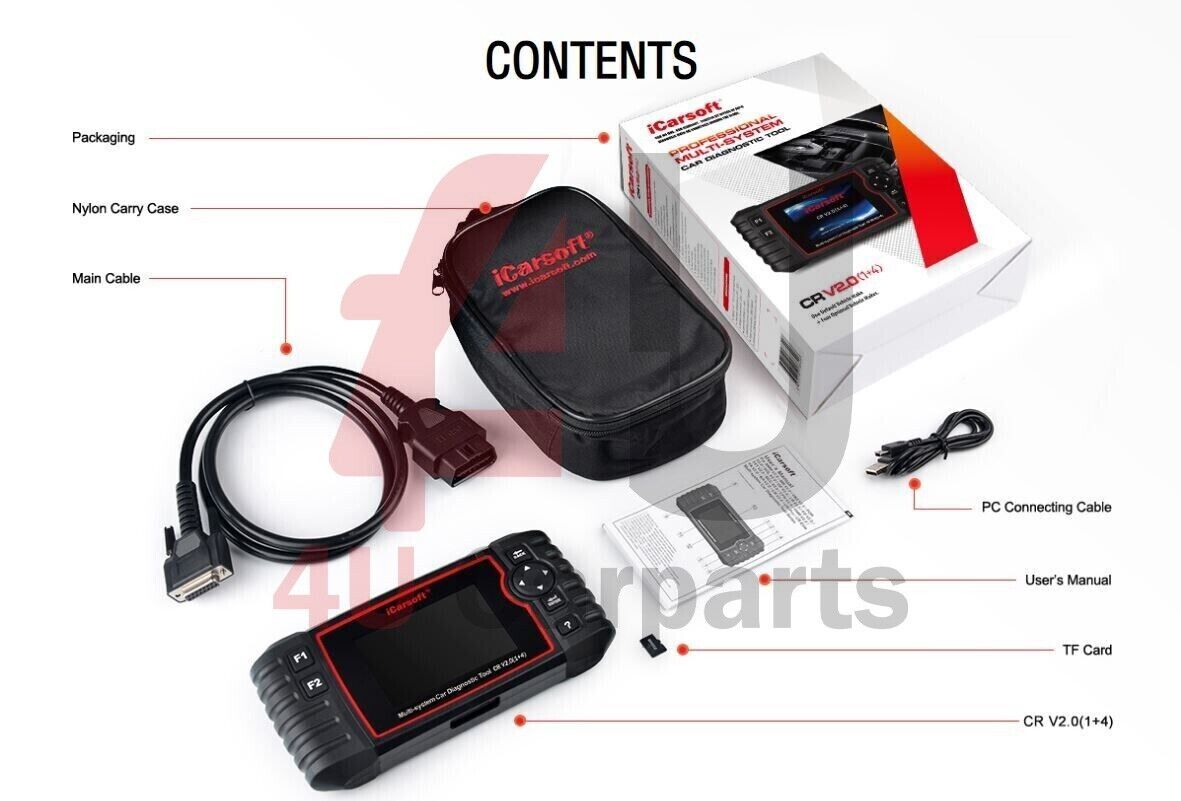 ICARSOFT CR V2.0(1+9) FULL SYSTEM DIAGNOSTIC SCAN ( 10 VEHICLE OPTIONS) - UK 2024