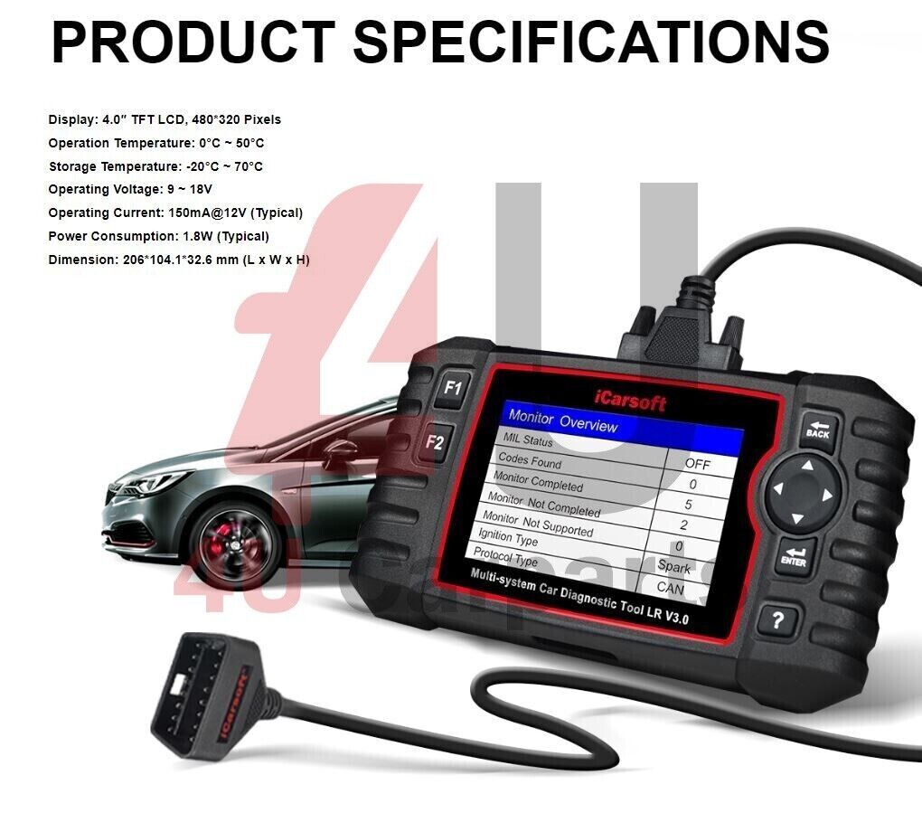 ICARSOFT LR V3.0 FOR LAND ROVER JAGUAR DIAGNOSTIC SCAN TOOL CODE READER - UK 2024