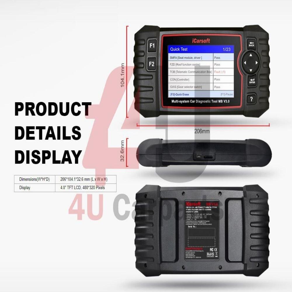 ICARSOFT MB V3.0 - FOR MERCEDES-BENZ SPRINTER SMART DIAGNOSTIC SCANNER - UK 2024