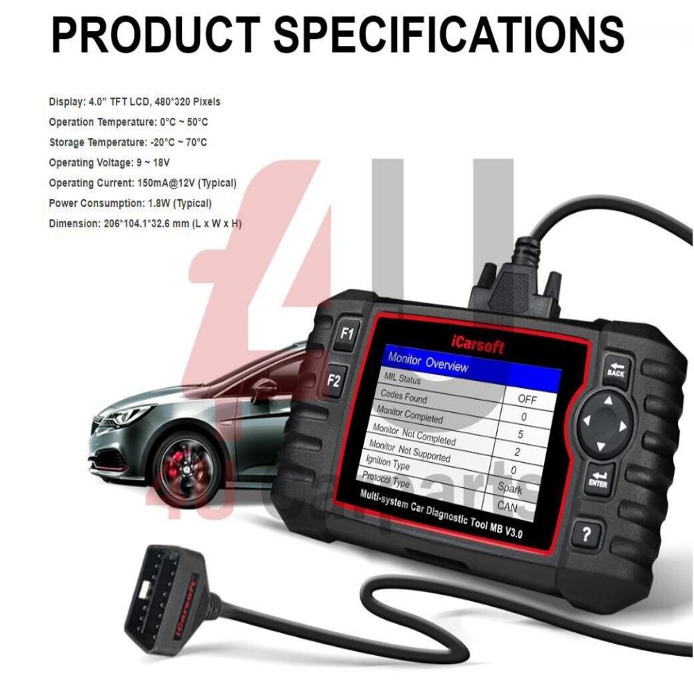 ICARSOFT MB V3.0 - FOR MERCEDES-BENZ SPRINTER SMART DIAGNOSTIC SCANNER - UK 2024