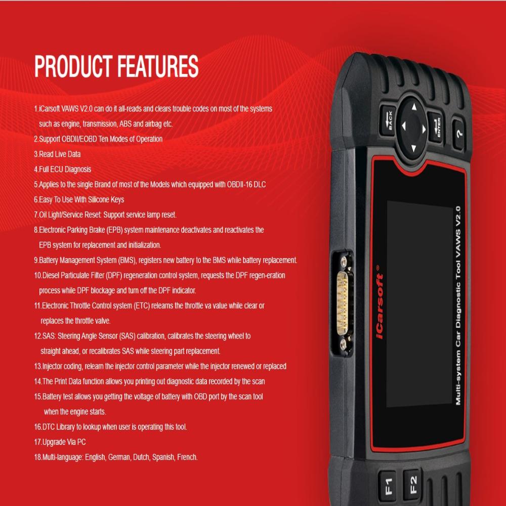 ICARSOFT VAWS 2.0 - FOR AUDI VW SEAT SKODA PROFESSIONAL DIAGNOSTIC TOOL | UK 2024