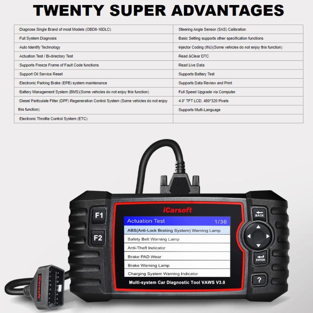 ICARSOFT VAWS 3.0 - FOR AUDI VW SEAT SKODA PROFESSIONAL DIAGNOSTIC TOOL | UK 2024