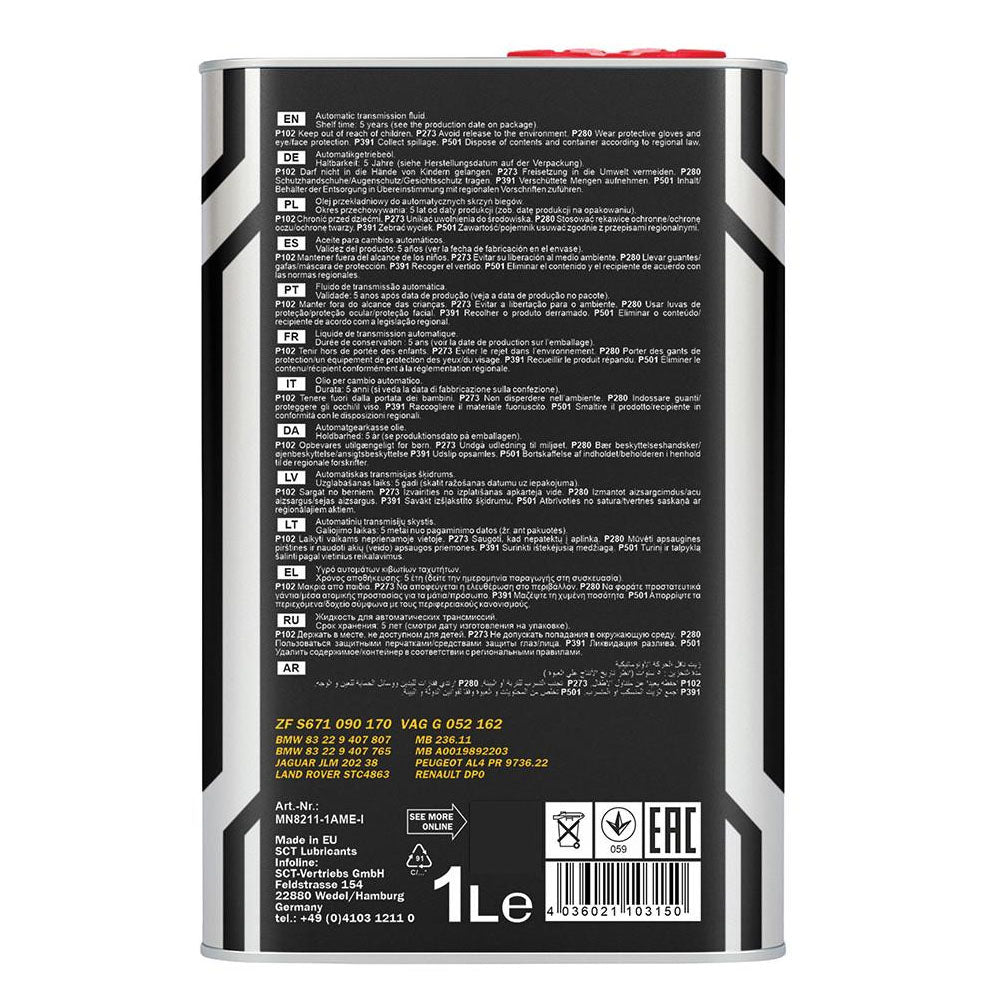 MANNOL ATF AG52 AUTOMATIC SPECIAL (MN8211-1ME) *4 / 5HPxx* TRANSMISSION FLUID * 1 LITRE * GEARBOX OILS | PICK-UP