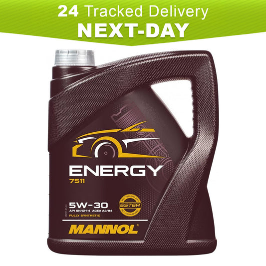 MANNOL ENERGY (MN7511-5) 5W-30 *ACEA A3/B4* FULLY SYNTHETIC * 5 LITRE * CAR ENGINE OILS | DELIVERY