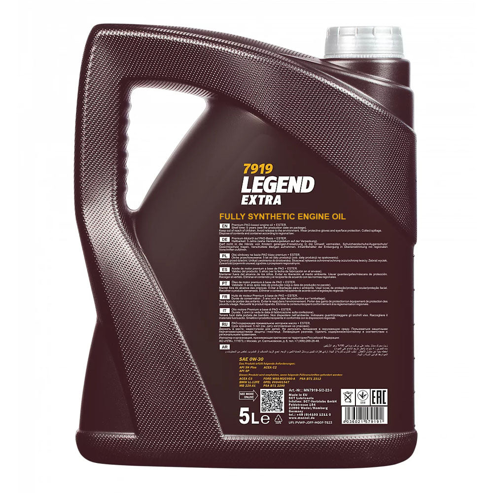 MANNOL LEGEND EXTRA (MN7919-5) 0W-30 *ACEA C2/C3 * FULLY SYNTHETIC * 5 LITRE * CAR ENGINE OILS | PICKUP