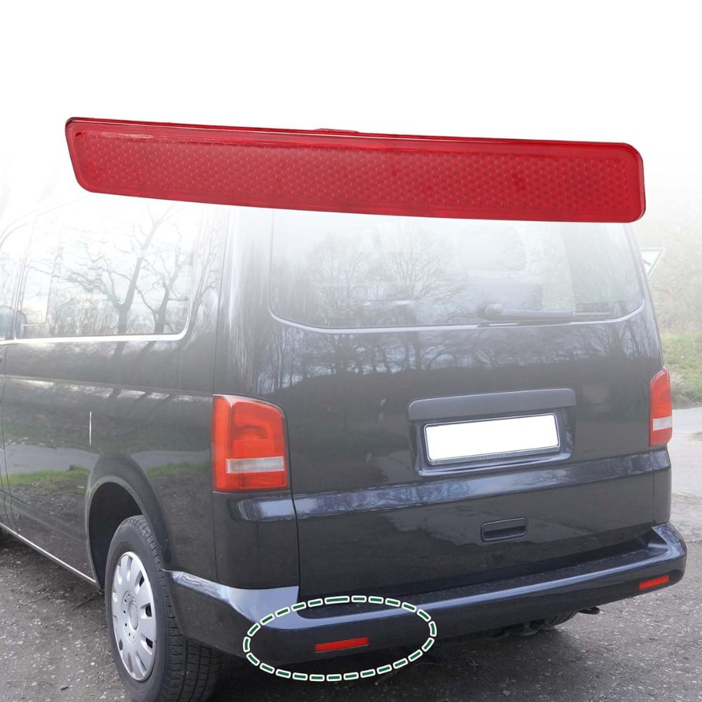 REAR BUMPER REFLECTOR FOR VW MULTIVAN TRANSPORTER CARAVELLE 2003-2015 LEFT AND RIGHT SIDE 7E0945105  7E0945106 2 PCS