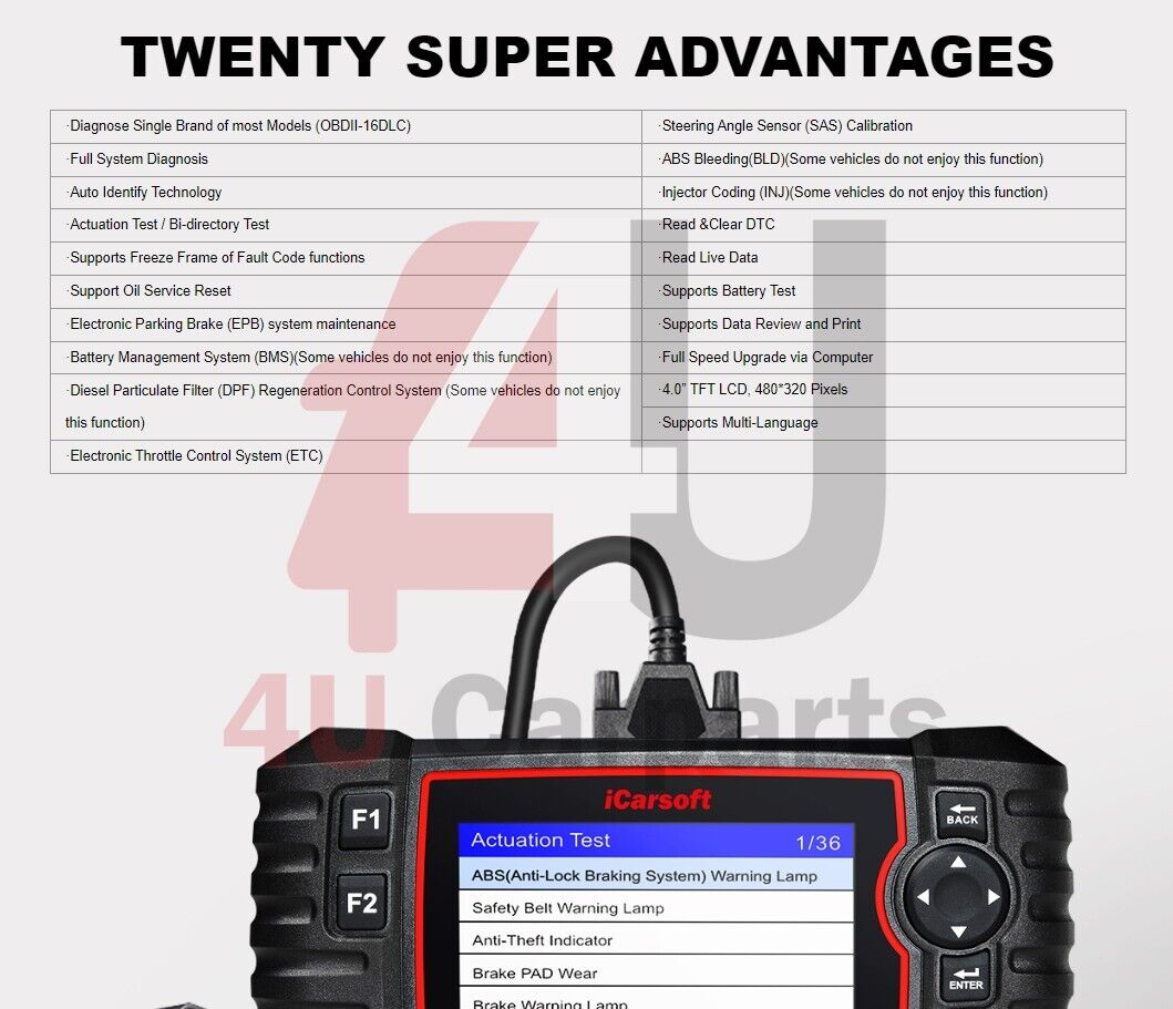 ICARSOFT OP V3.0 - FOR OPEL VAUXHALL SCANNER WITH AUTO VIN/QUICK TEST - UK 2024